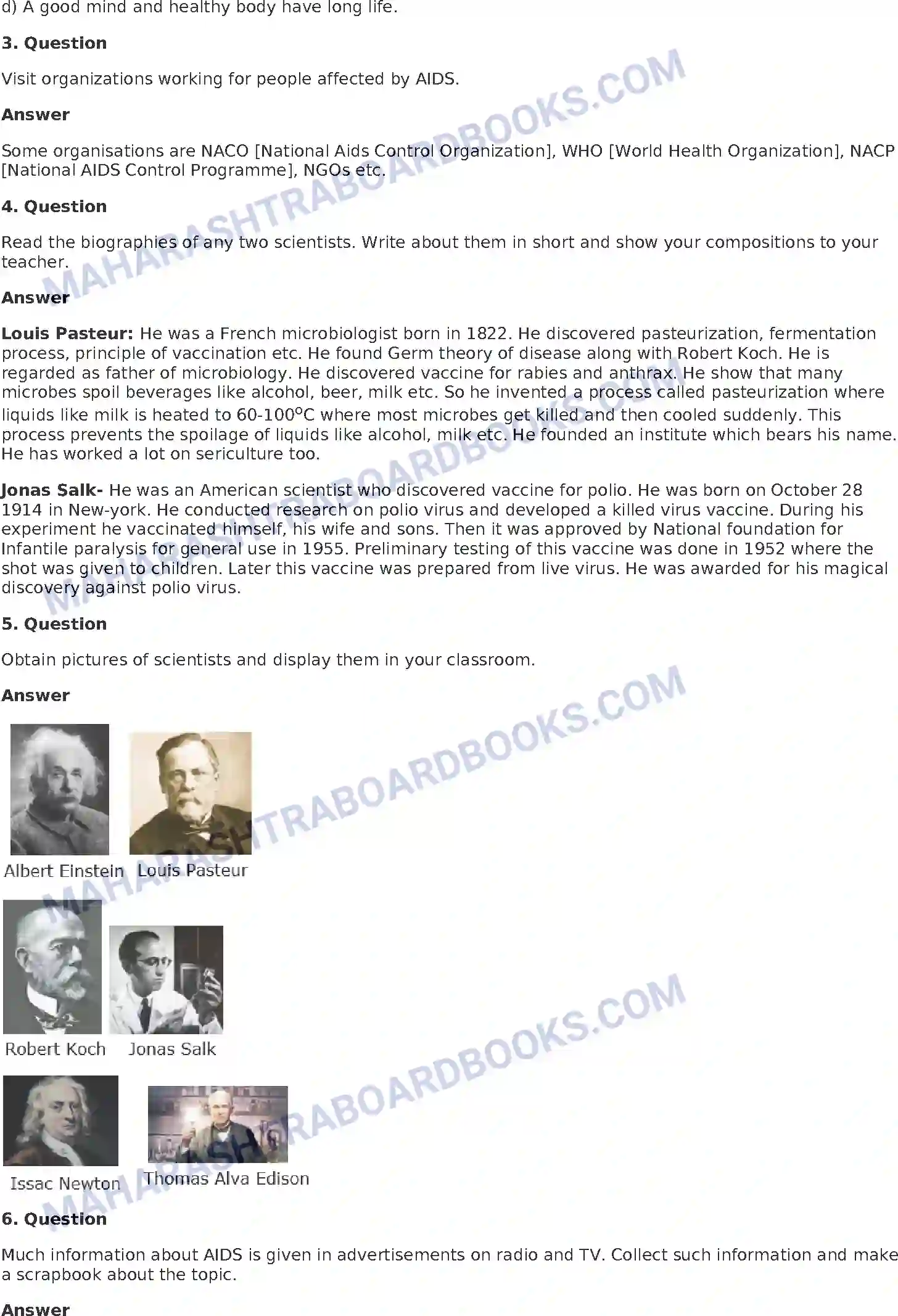 Maharashtra Board Solution Class-8 General+Science Diseases Image 5