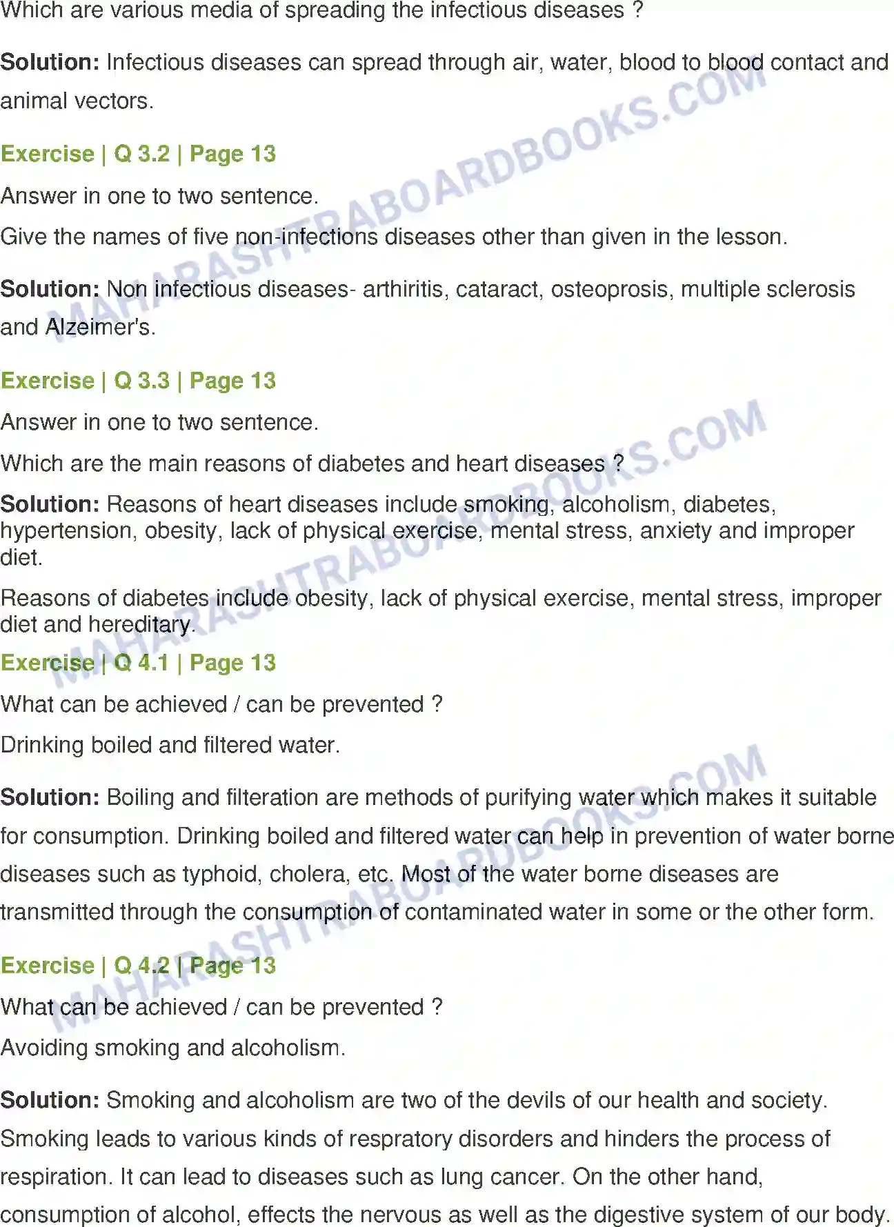 Maharashtra Board Solution Class-8 General+Science Health and Diseases Image 2