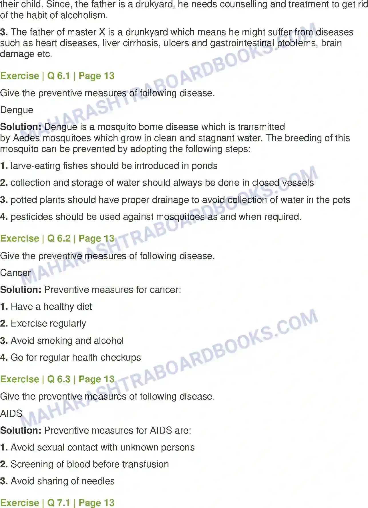 Maharashtra Board Solution Class-8 General+Science Health and Diseases Image 4