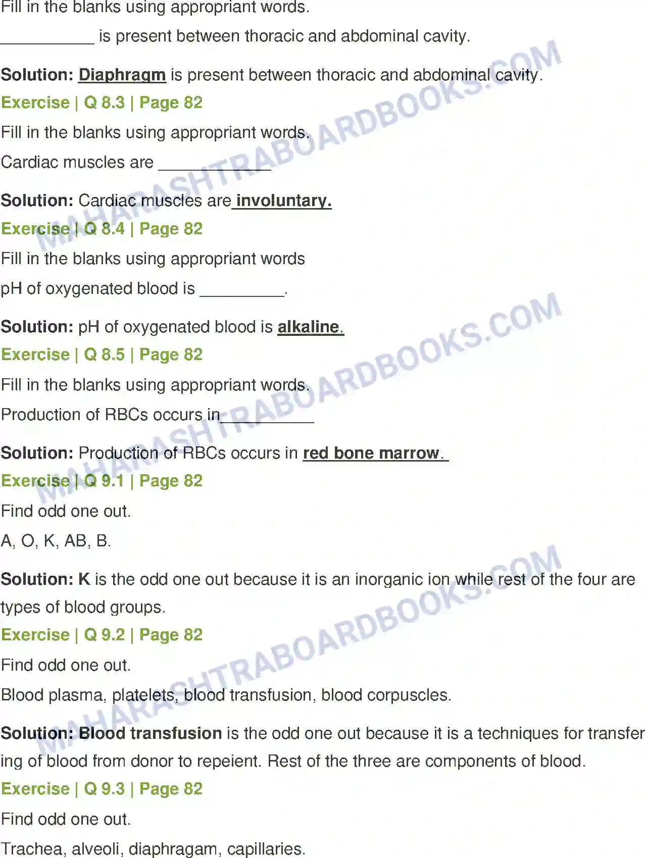 Maharashtra Board Solution Class-8 General+Science Human Body and Organ System Image 8