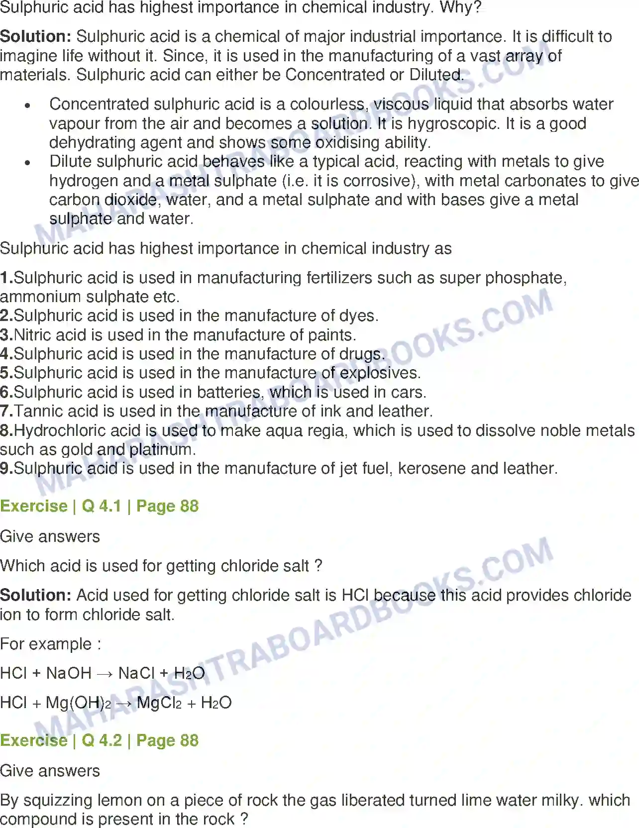 Maharashtra Board Solution Class-8 General+Science Introduction to Acid and Base Image 2
