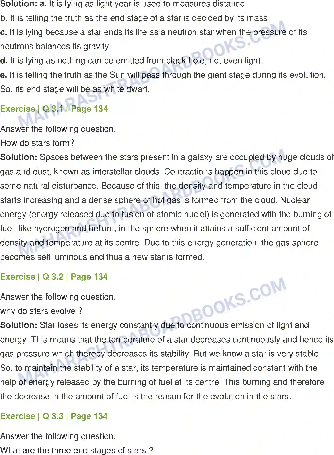 Maharashtra Board Solution Class-8 General+Science Life Cycle of Stars Image 3