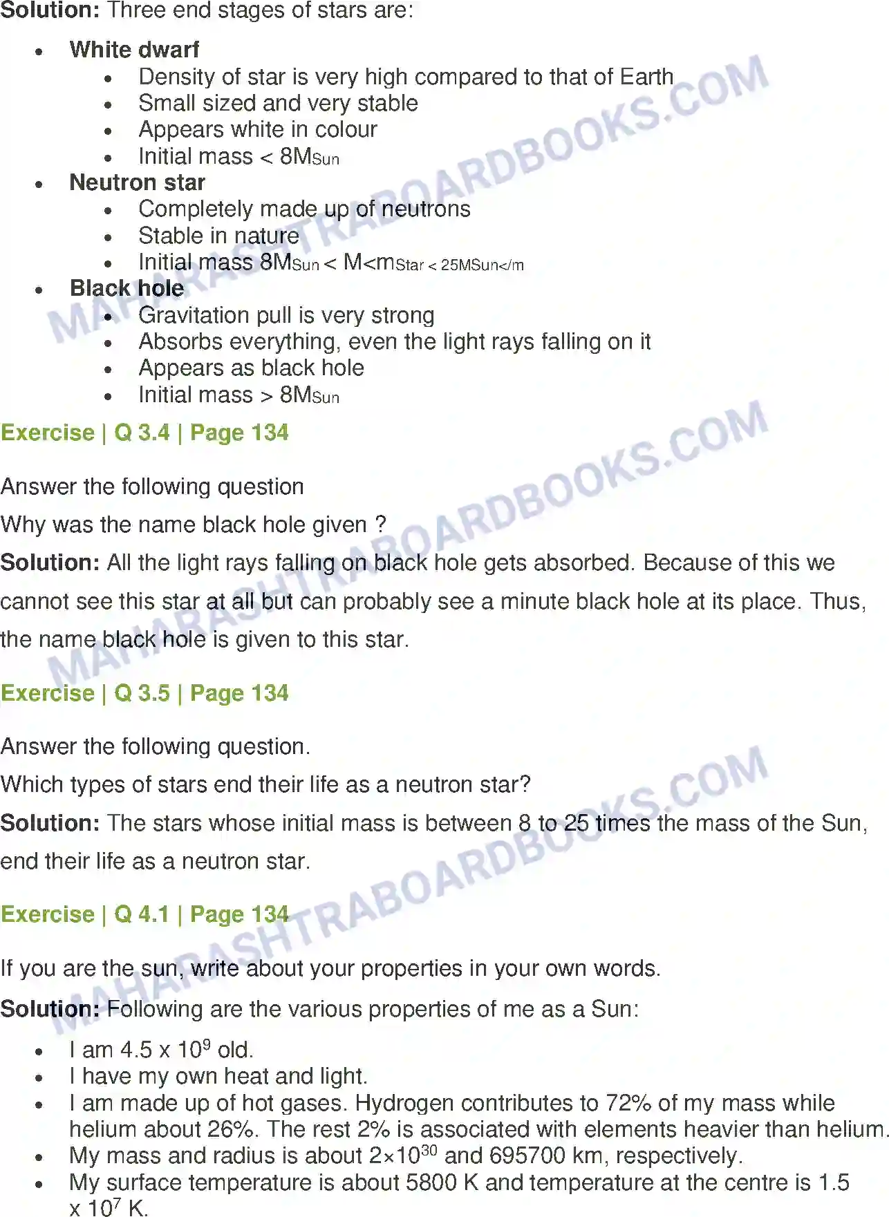 Maharashtra Board Solution Class-8 General+Science Life Cycle of Stars Image 4