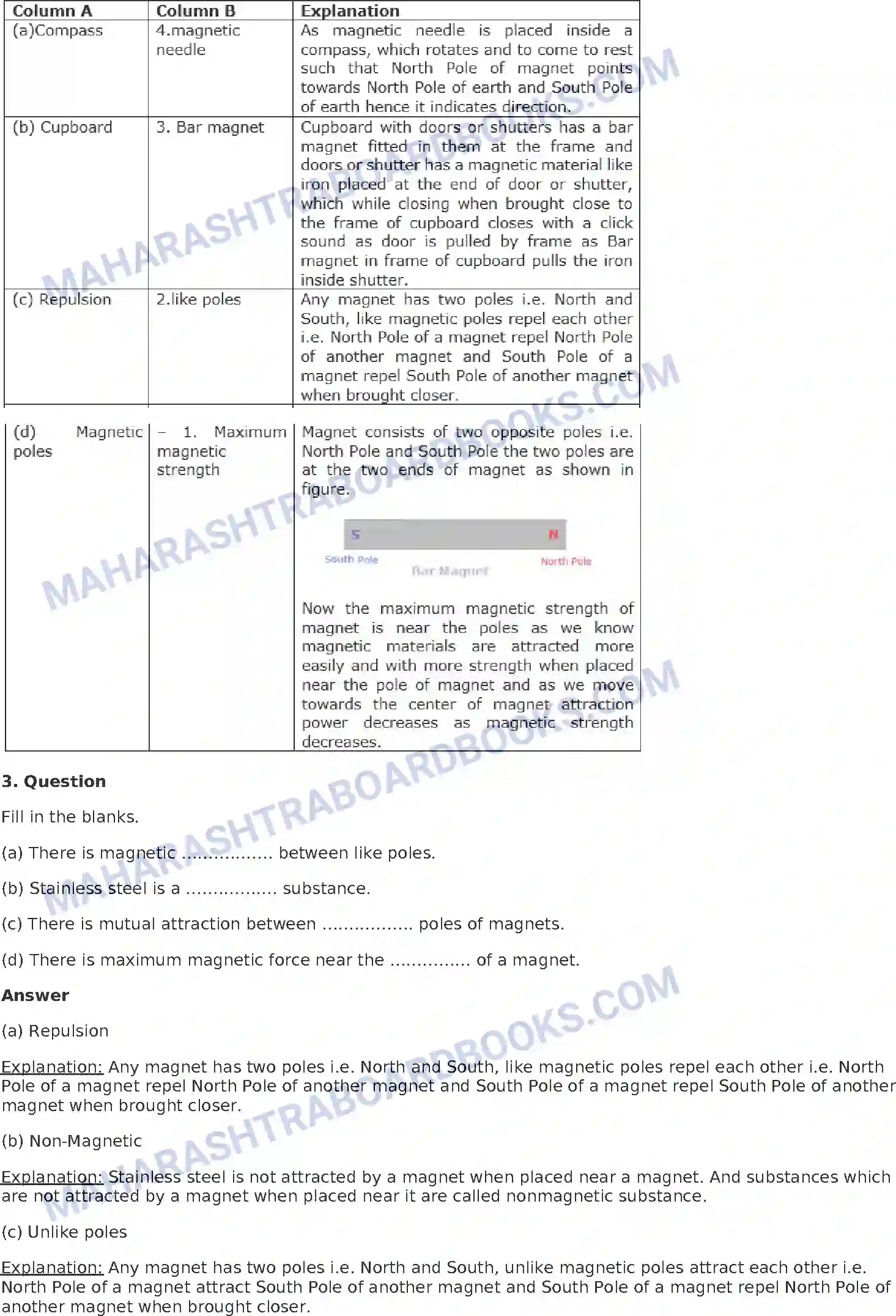 Maharashtra Board Solution Class-8 General+Science Magnetism Image 2