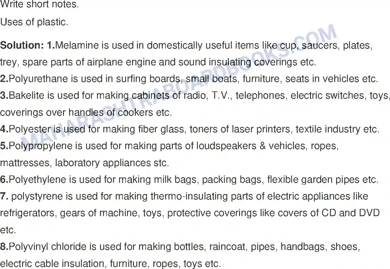 Maharashtra Board Solution Class-8 General+Science Man made Materials Image 11