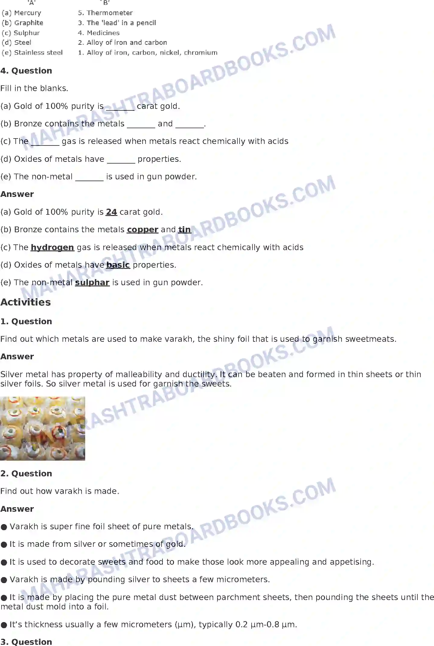Maharashtra Board Solution Class-8 General+Science Metals and Non-metals Image 4