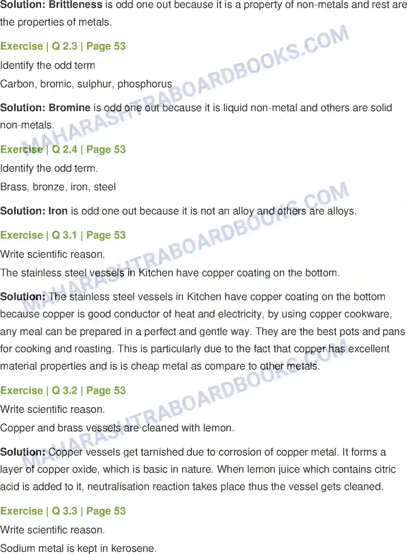 Maharashtra Board Solution Class-8 General+Science Metals and Nonmetals Image 2