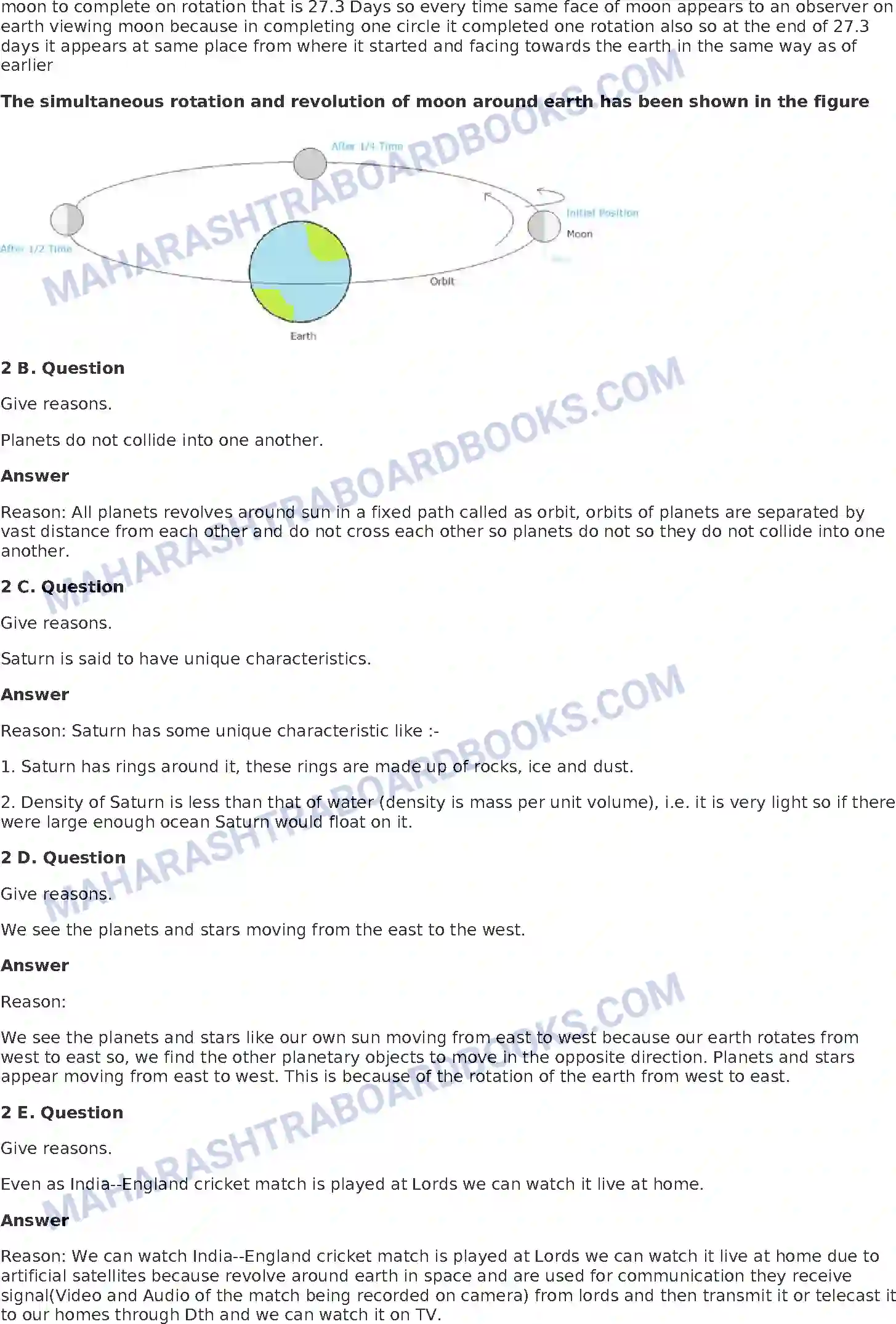 Maharashtra Board Solution Class-8 General+Science Stars and Our Solar System Image 2