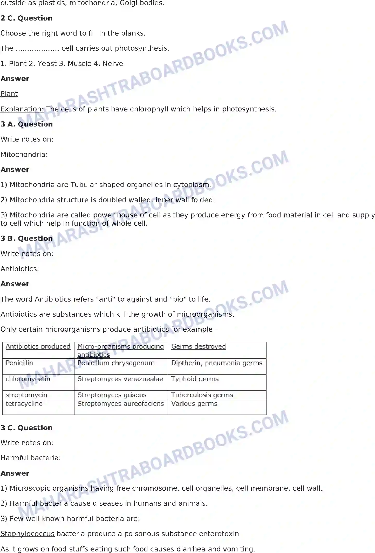 Maharashtra Board Solution Class-8 General+Science The Structure of Cell and Micro-organisms Image 3