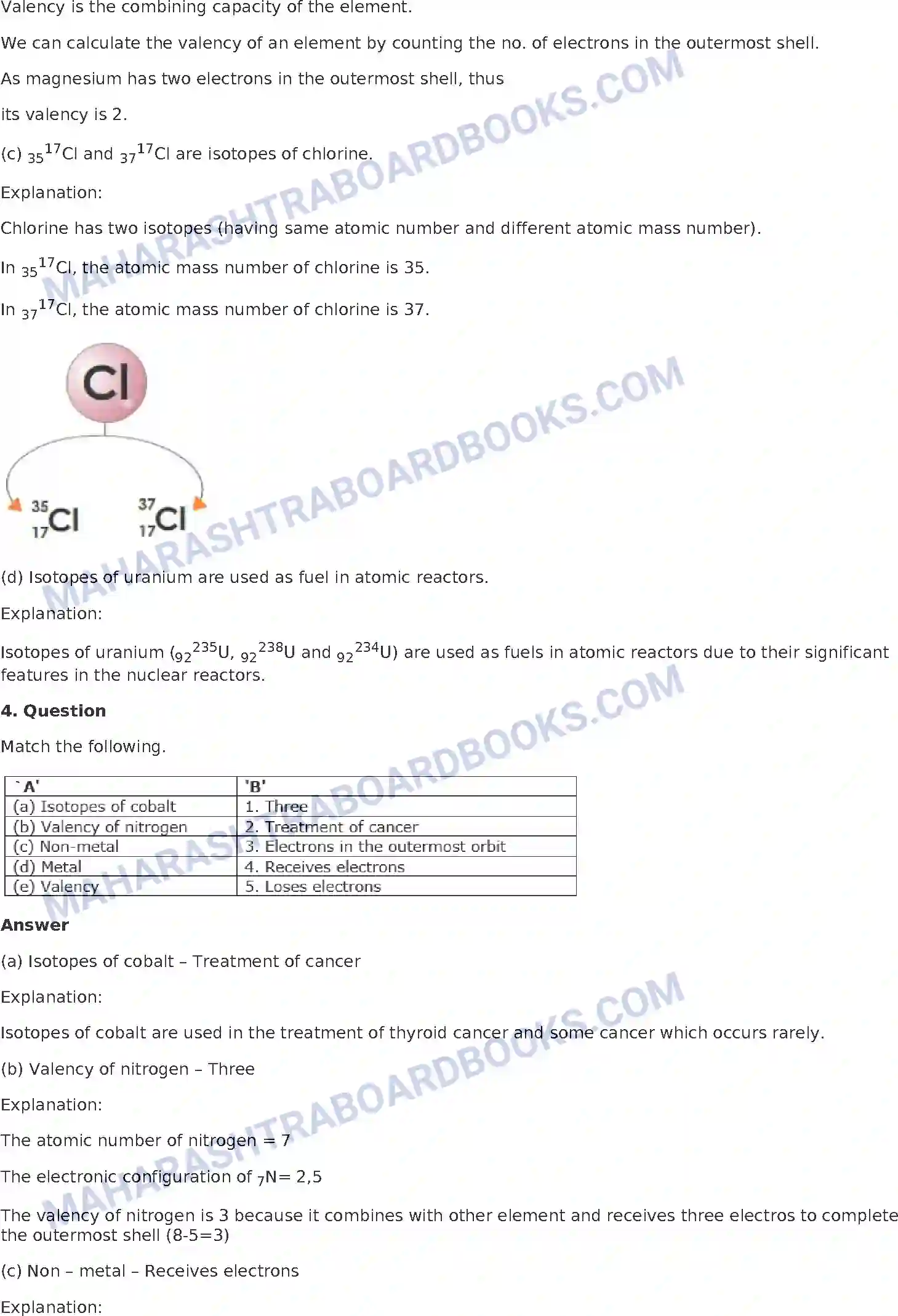 Maharashtra Board Solution Class-8 General+Science The Structure of an Atom Image 6