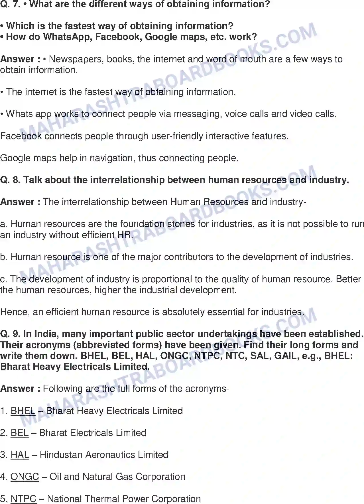 Maharashtra Board Solution Class-8 Geography+-+English+Medium Industries Image 17