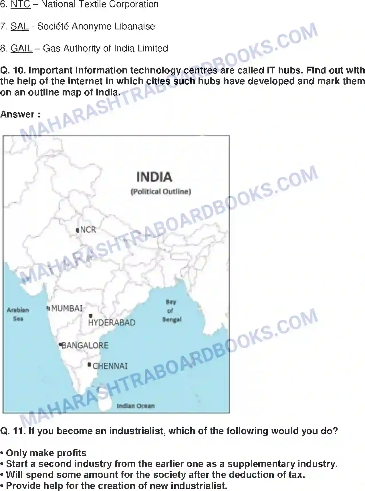 Maharashtra Board Solution Class-8 Geography+-+English+Medium Industries Image 18