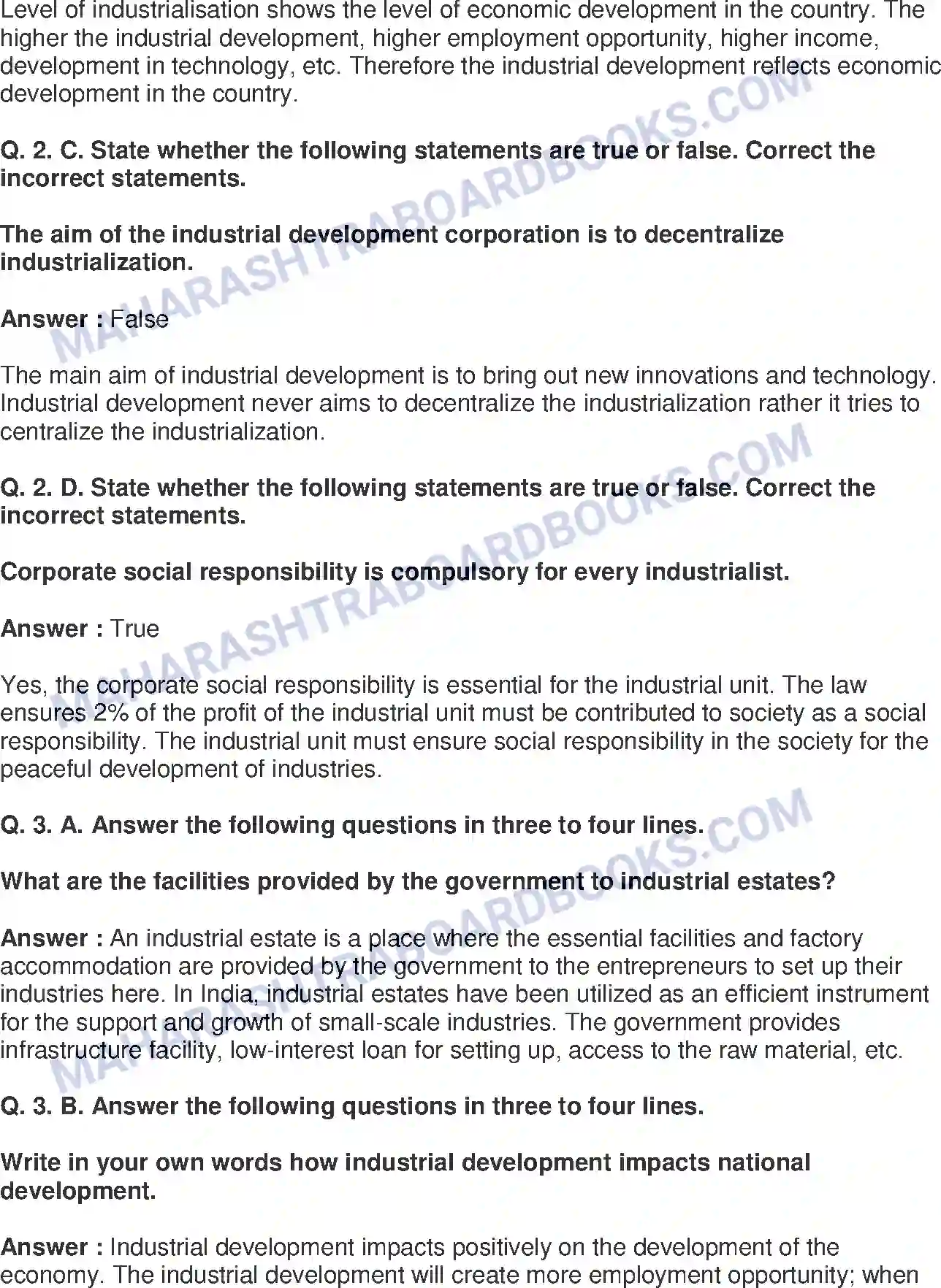 Maharashtra Board Solution Class-8 Geography+-+English+Medium Industries Image 3