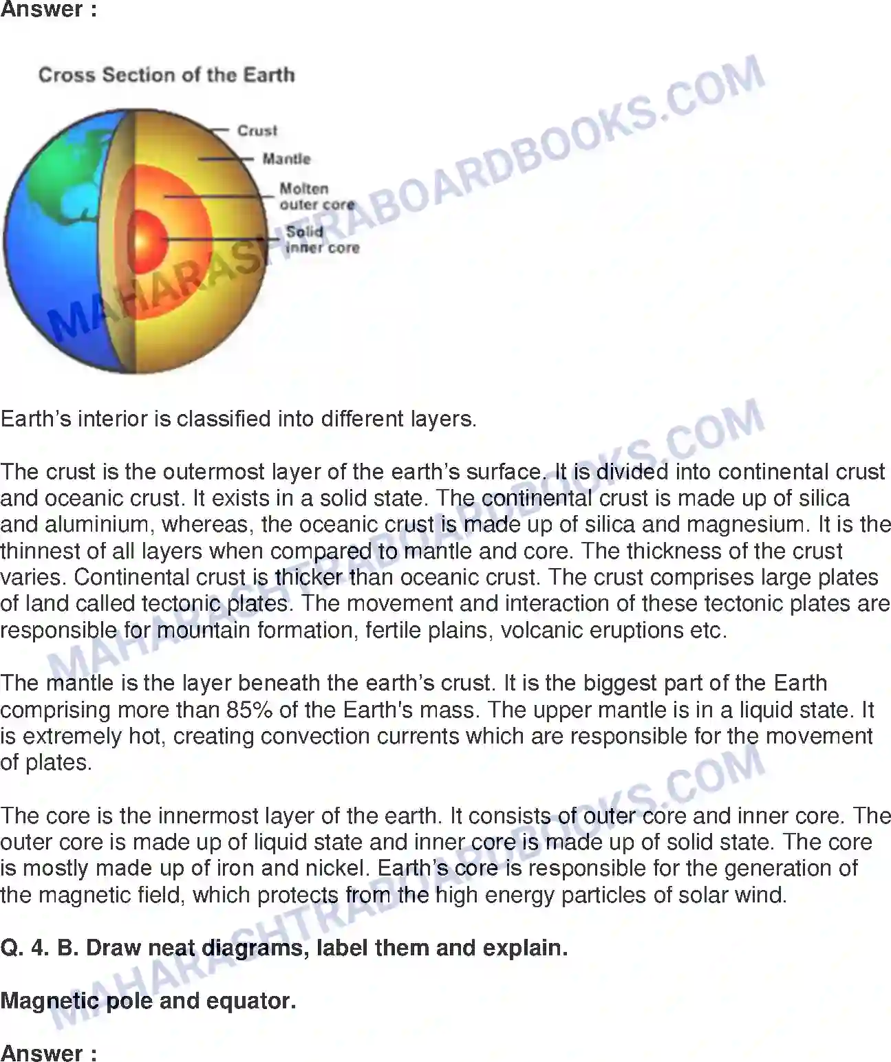 Maharashtra Board Solution Class-8 Geography+-+English+Medium Interior of the Earth Image 5