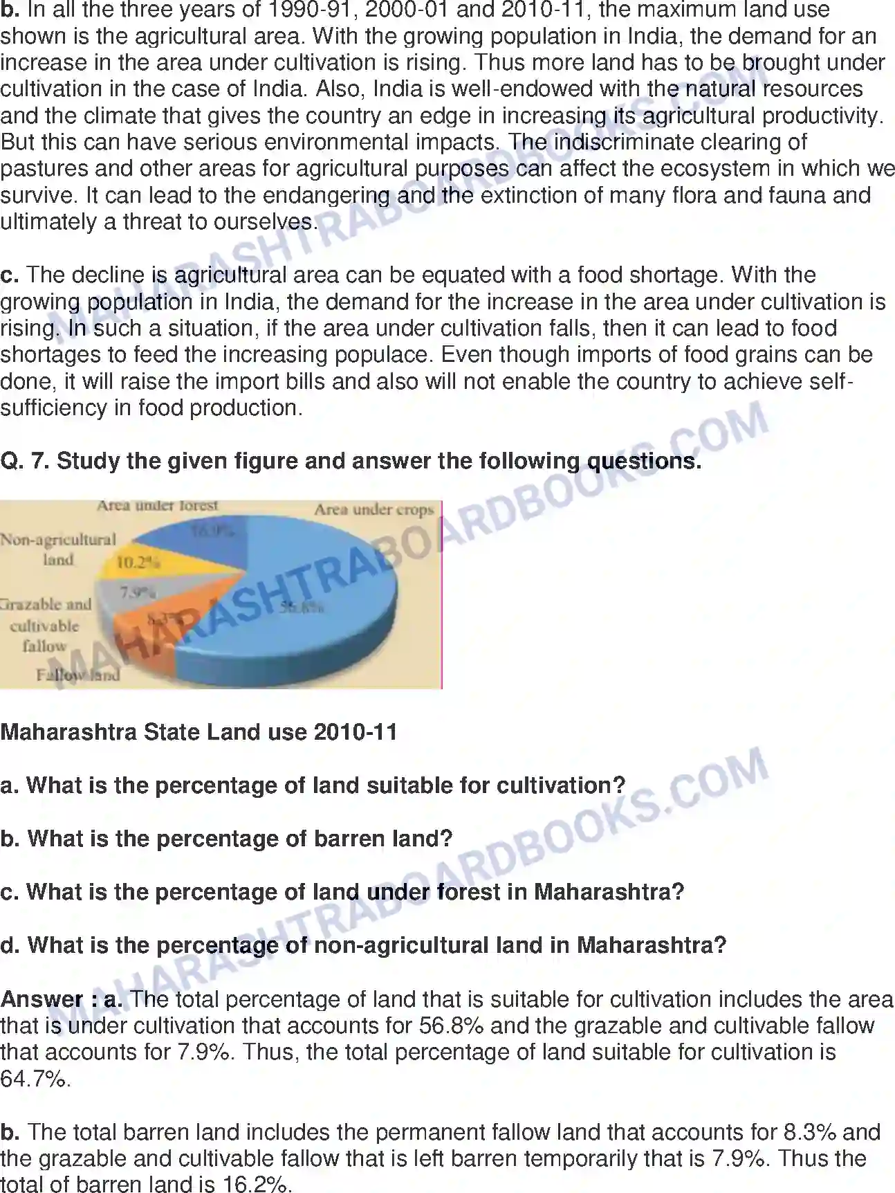 Maharashtra Board Solution Class-8 Geography+-+English+Medium Land Use Image 8