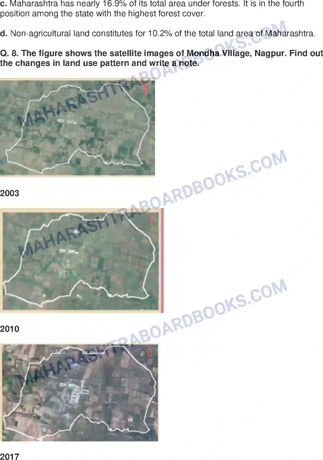 Maharashtra Board Solution Class-8 Geography+-+English+Medium Land Use Image 9