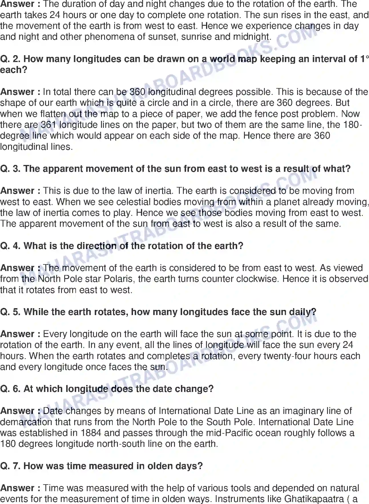 Maharashtra Board Solution Class-8 Geography+-+English+Medium Local Time and Standard Time Image 8