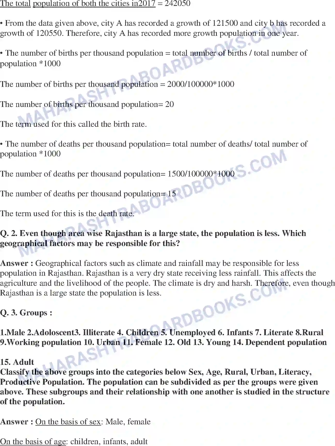 Maharashtra Board Solution Class-8 Geography+-+English+Medium Population Image 11