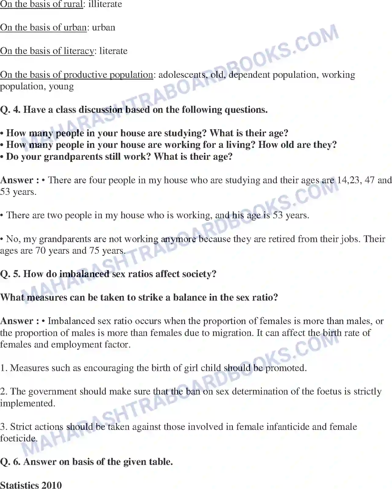 Maharashtra Board Solution Class-8 Geography+-+English+Medium Population Image 12