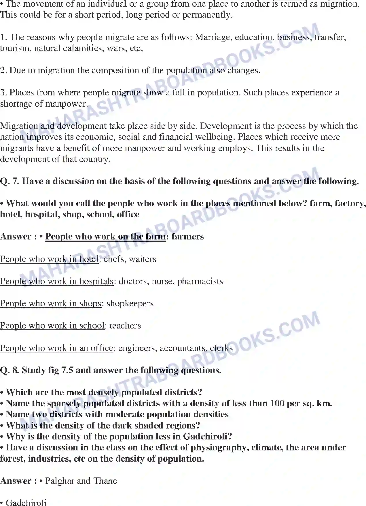 Maharashtra Board Solution Class-8 Geography+-+English+Medium Population Image 16