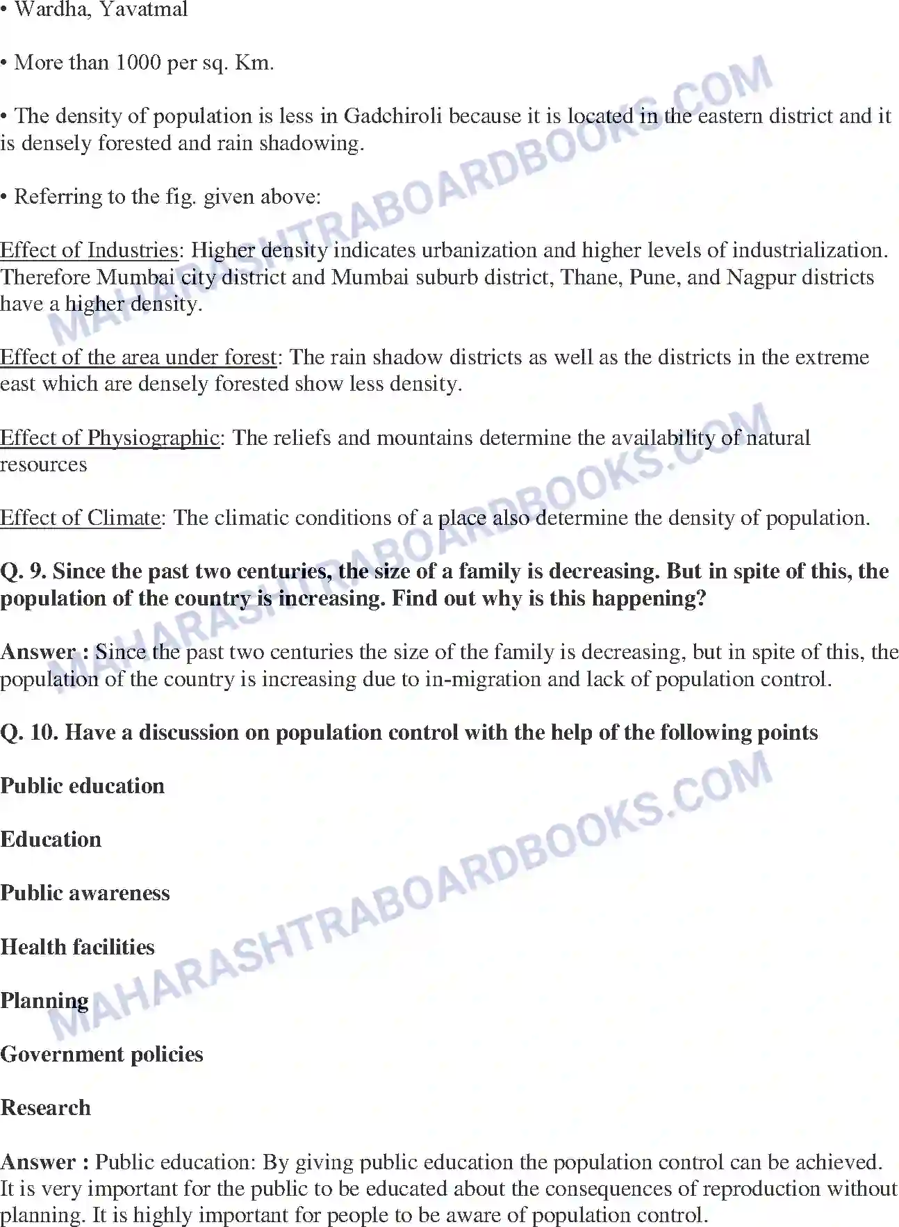 Maharashtra Board Solution Class-8 Geography+-+English+Medium Population Image 17