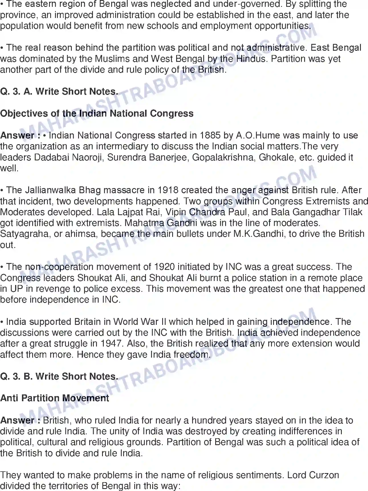 Maharashtra Board Solution Class-8 History+-+English+Medium Beginning of Freedom Movement Image 4