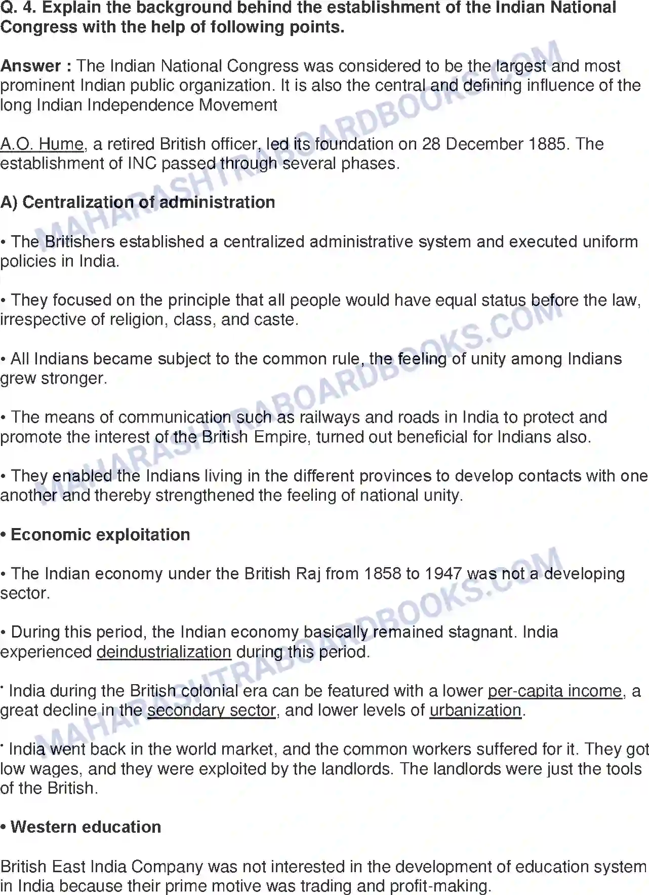 Maharashtra Board Solution Class-8 History+-+English+Medium Beginning of Freedom Movement Image 6