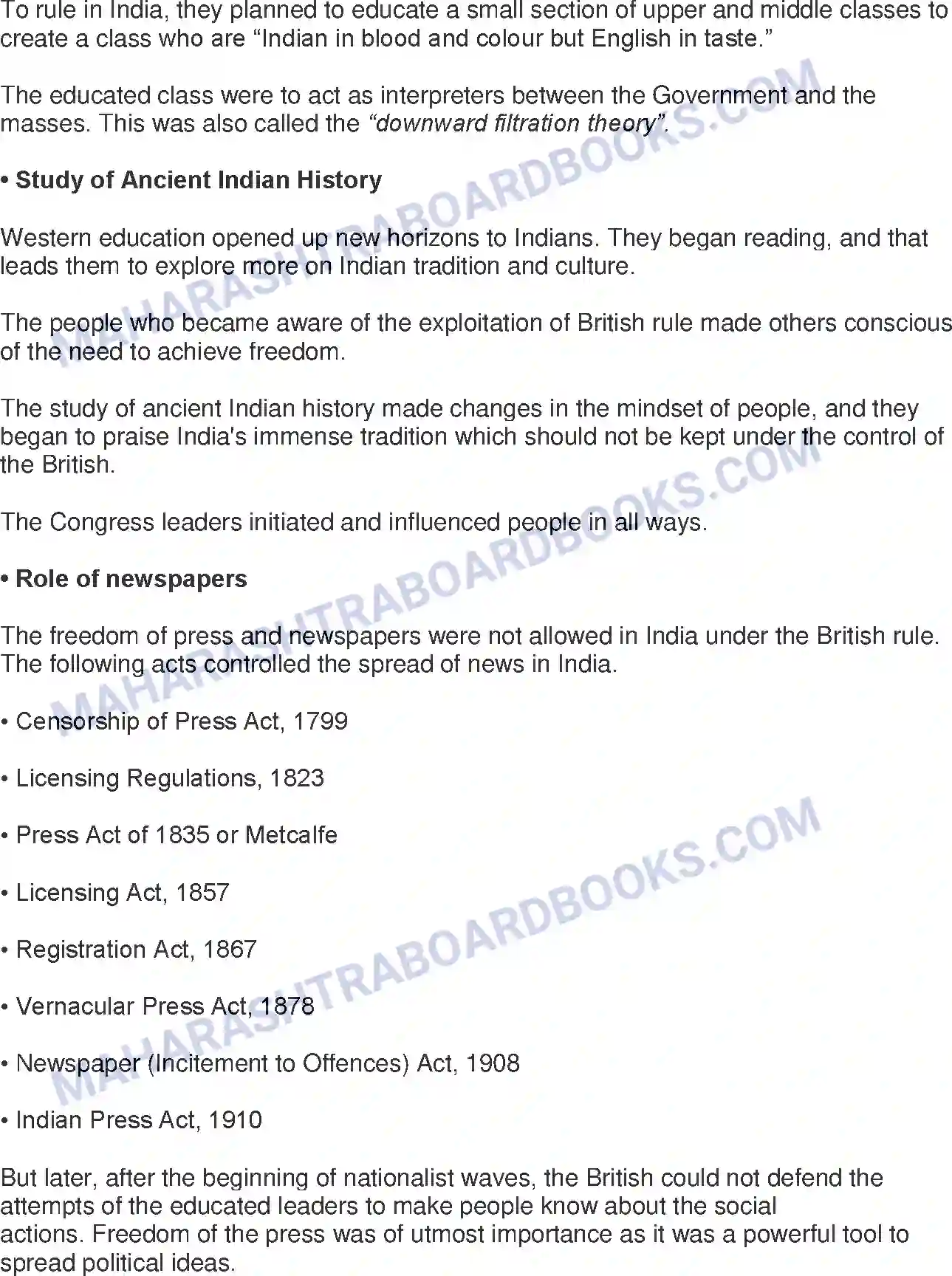 Maharashtra Board Solution Class-8 History+-+English+Medium Beginning of Freedom Movement Image 7