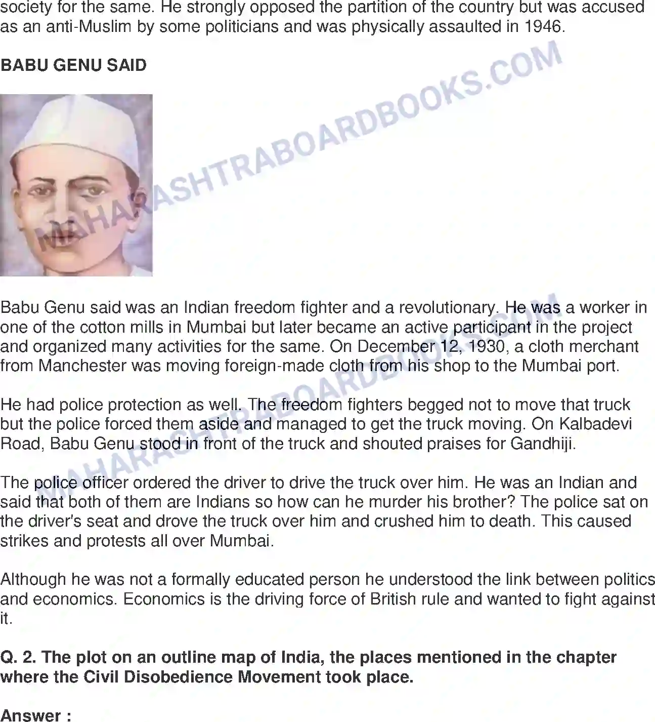 Maharashtra Board Solution Class-8 History+-+English+Medium Civil Disobedience Movement Image 7