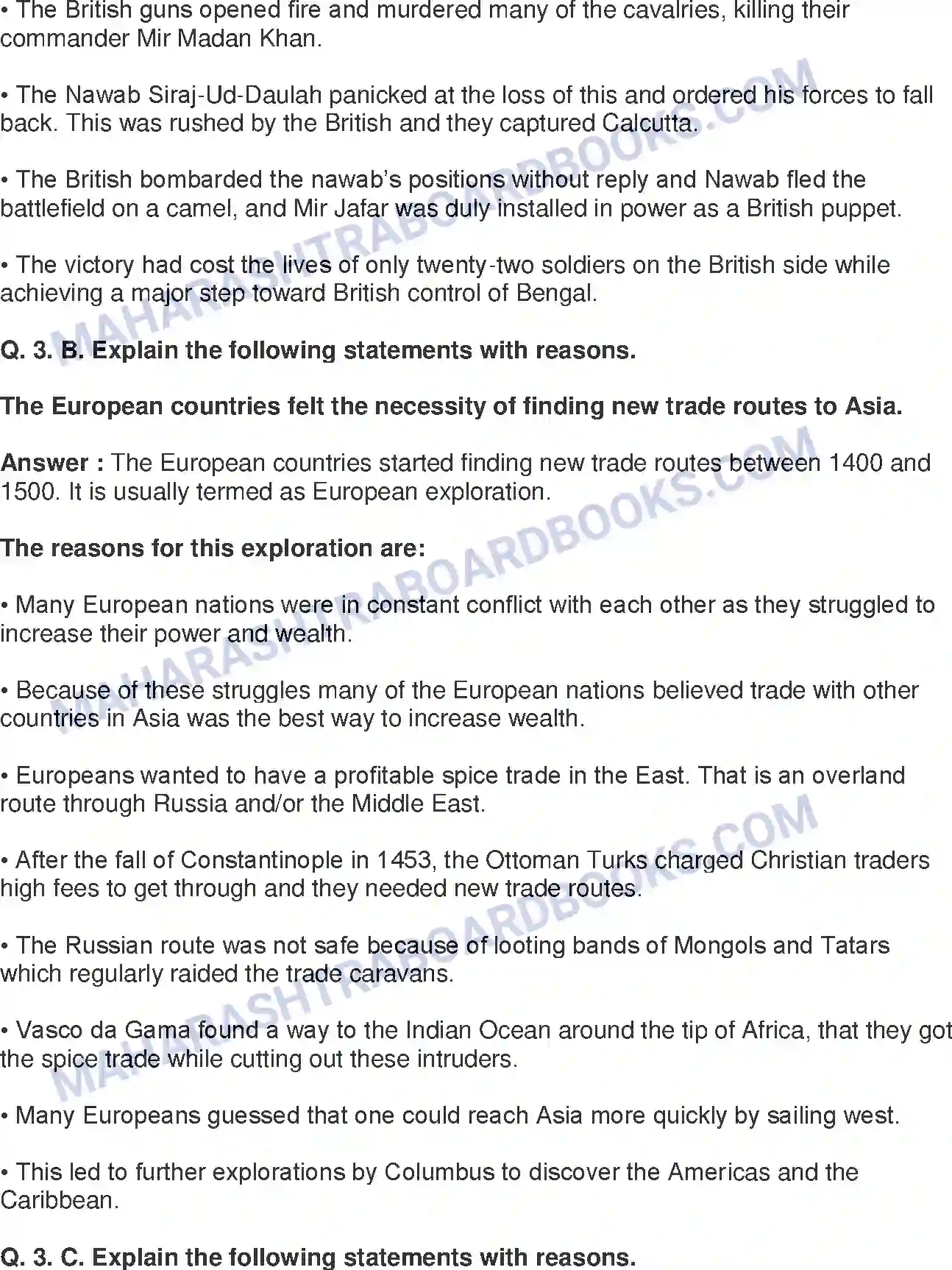Maharashtra Board Solution Class-8 History+-+English+Medium Europe and India Image 7