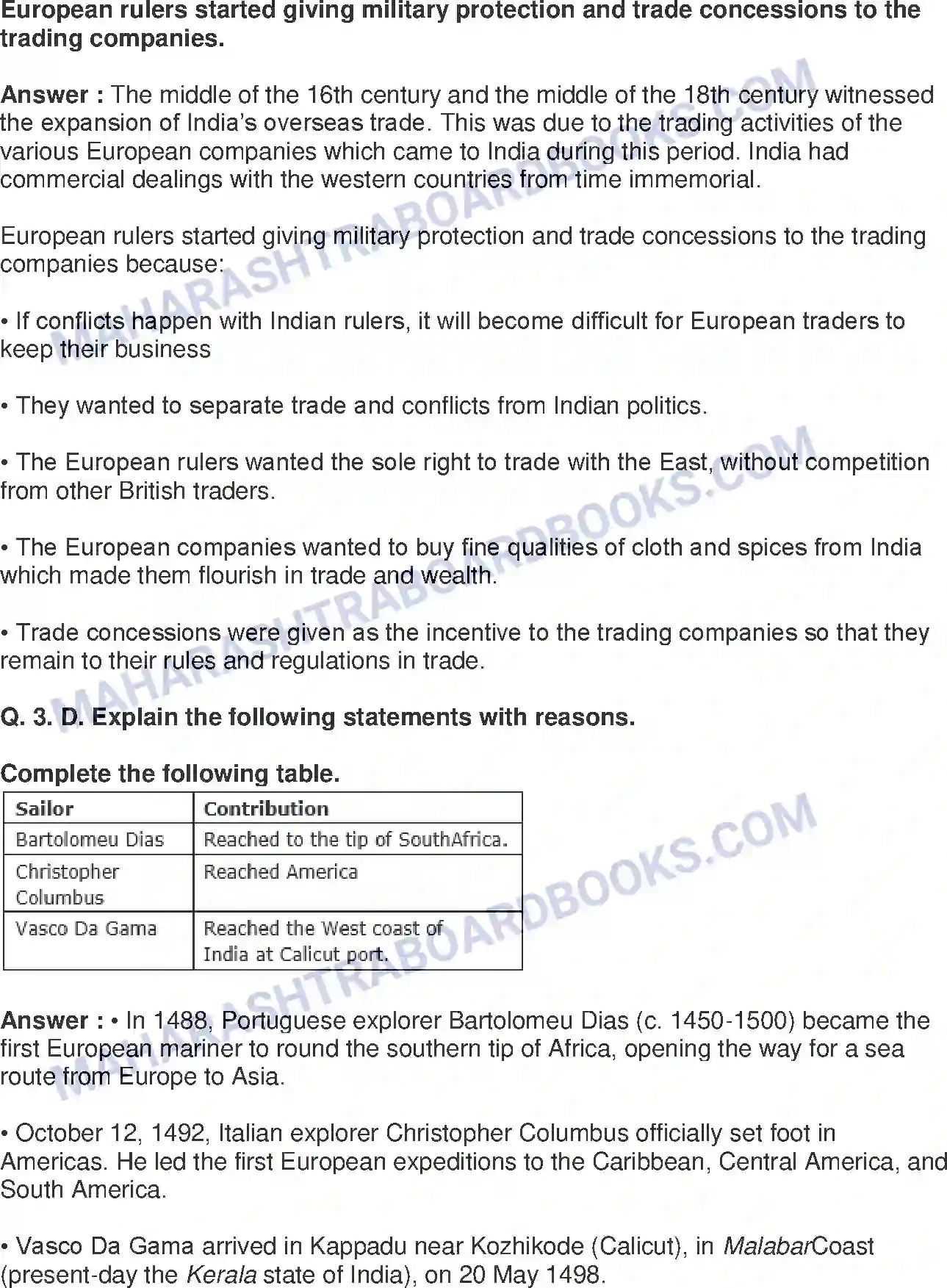 Maharashtra Board Solution Class-8 History+-+English+Medium Europe and India Image 8