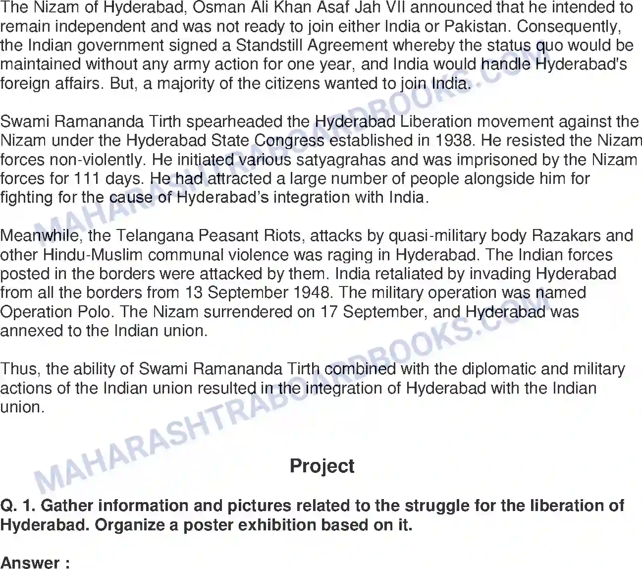 Maharashtra Board Solution Class-8 History+-+English+Medium Fulfillment of Struggle for Independence Image 5