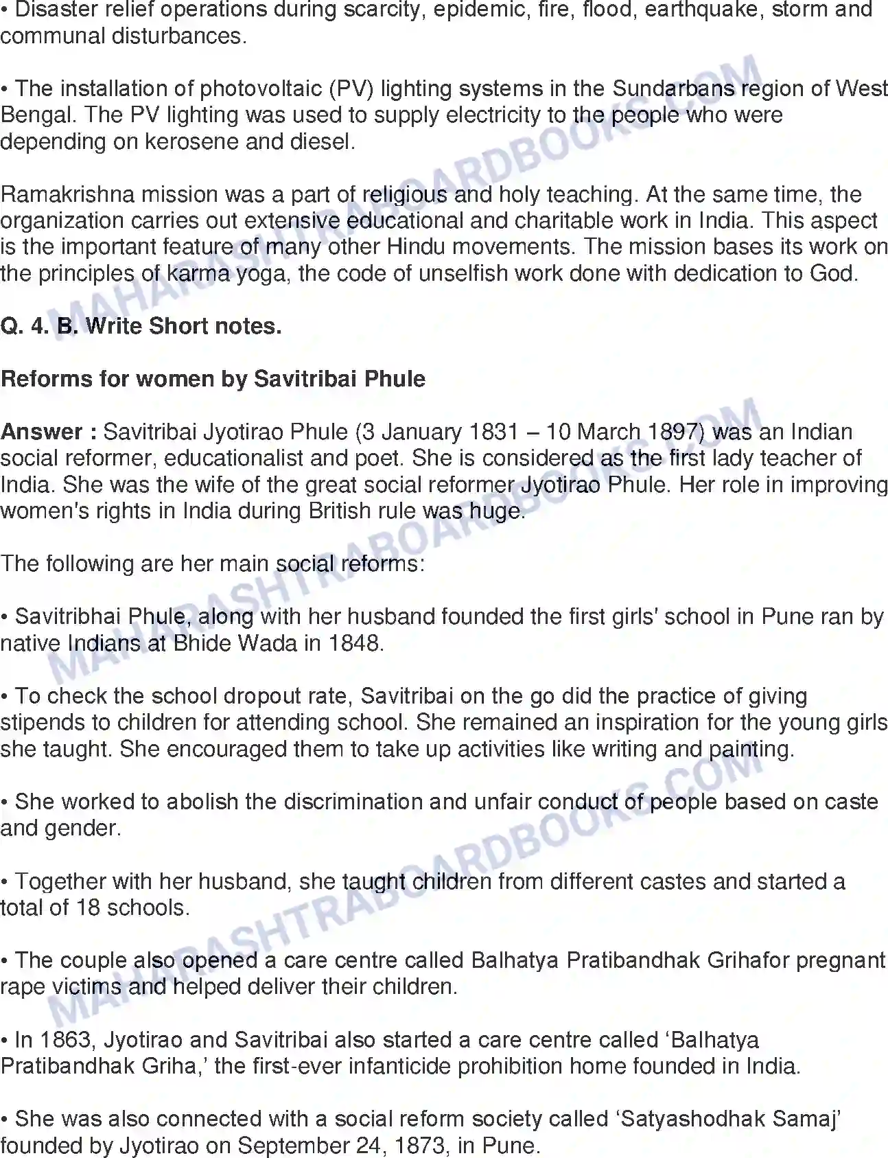 Maharashtra Board Solution Class-8 History+-+English+Medium Social and Religious Reforms Image 5