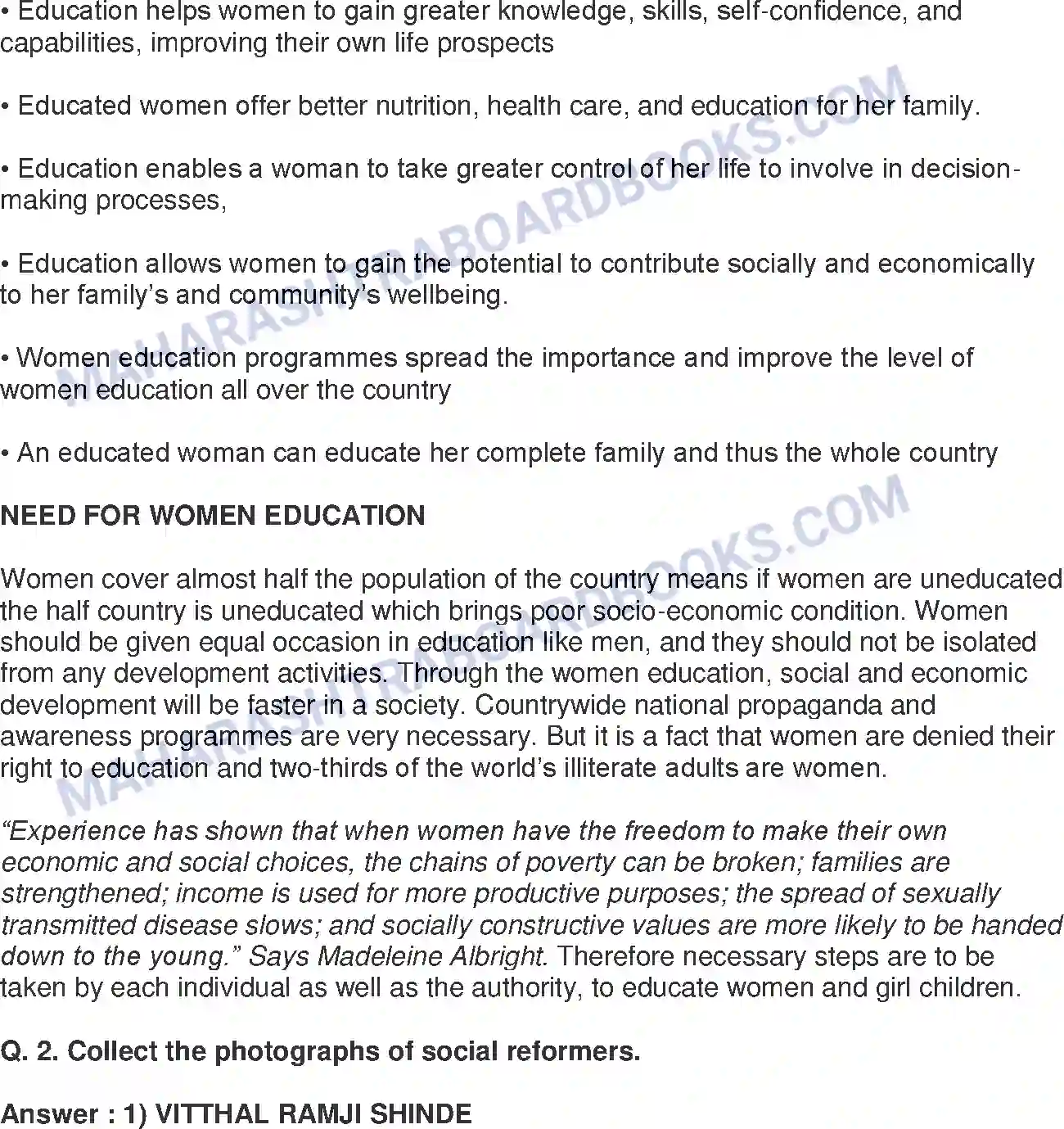 Maharashtra Board Solution Class-8 History+-+English+Medium Social and Religious Reforms Image 7
