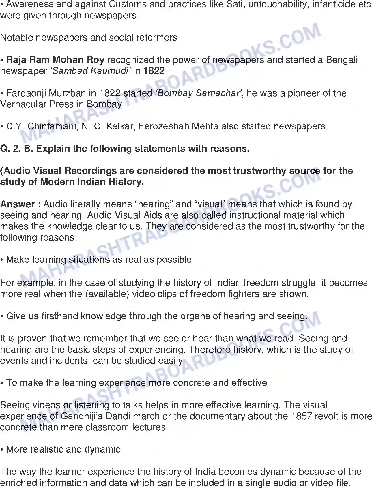 Maharashtra Board Solution Class-8 History+-+English+Medium Sources of History Image 3