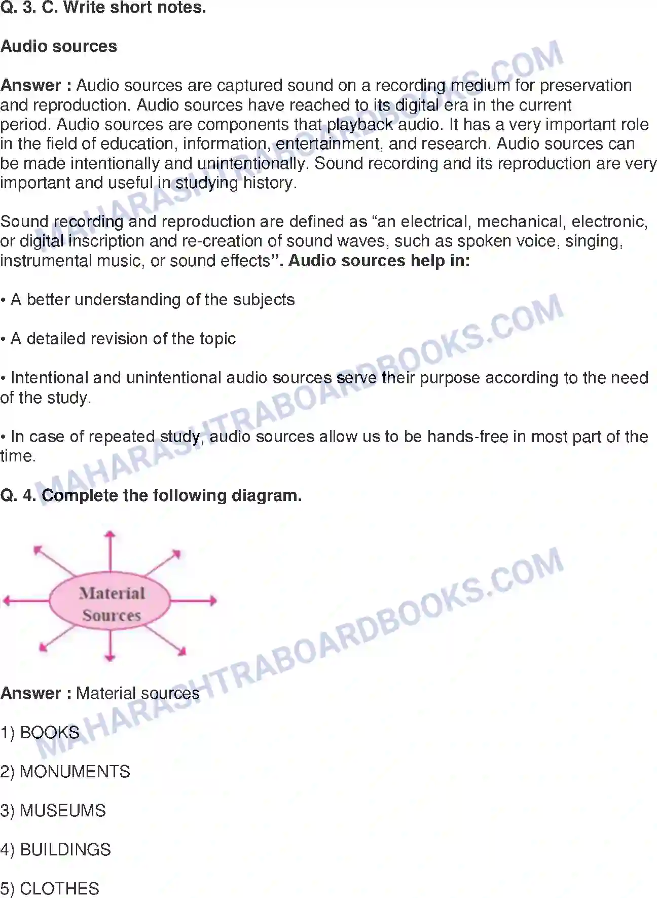 Maharashtra Board Solution Class-8 History+-+English+Medium Sources of History Image 5