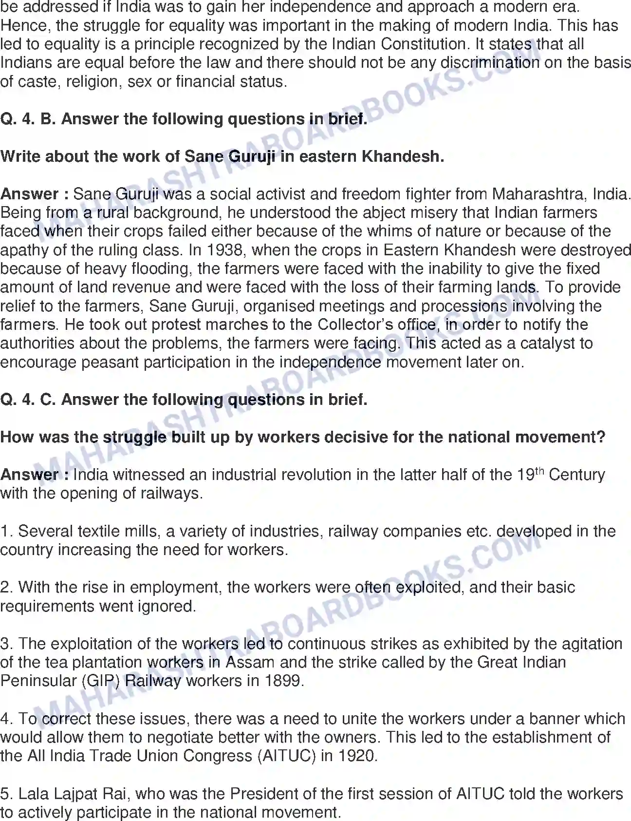 Maharashtra Board Solution Class-8 History+-+English+Medium Struggle for Equality Image 4