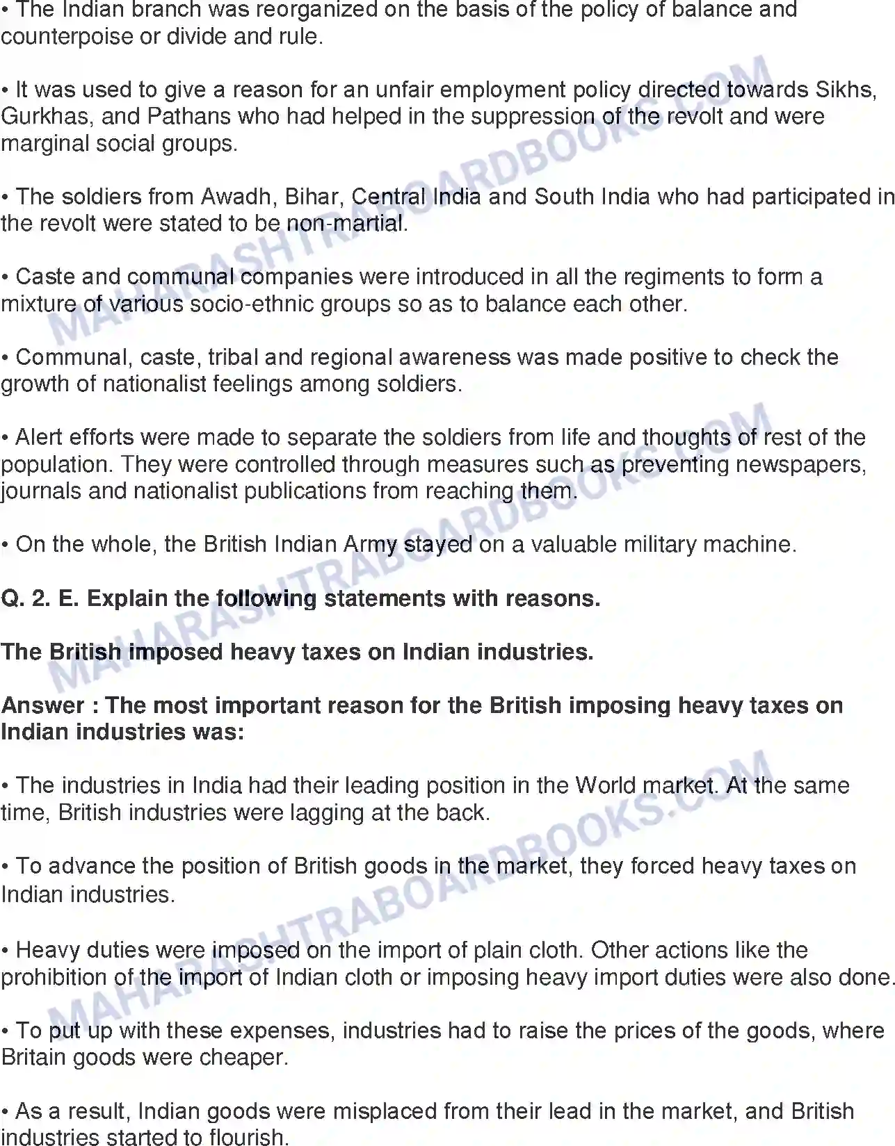 Maharashtra Board Solution Class-8 History+-+English+Medium The Freedom Struggle of 1857 Image 4