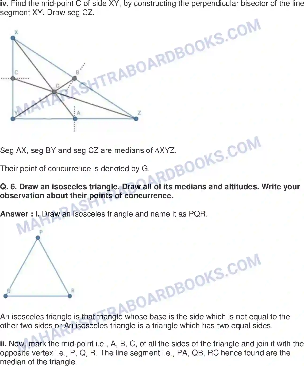 Maharashtra Board Solution Class-8 Mathematics+-+English+Medium Altitudes and Medians of a Triangle Image 9