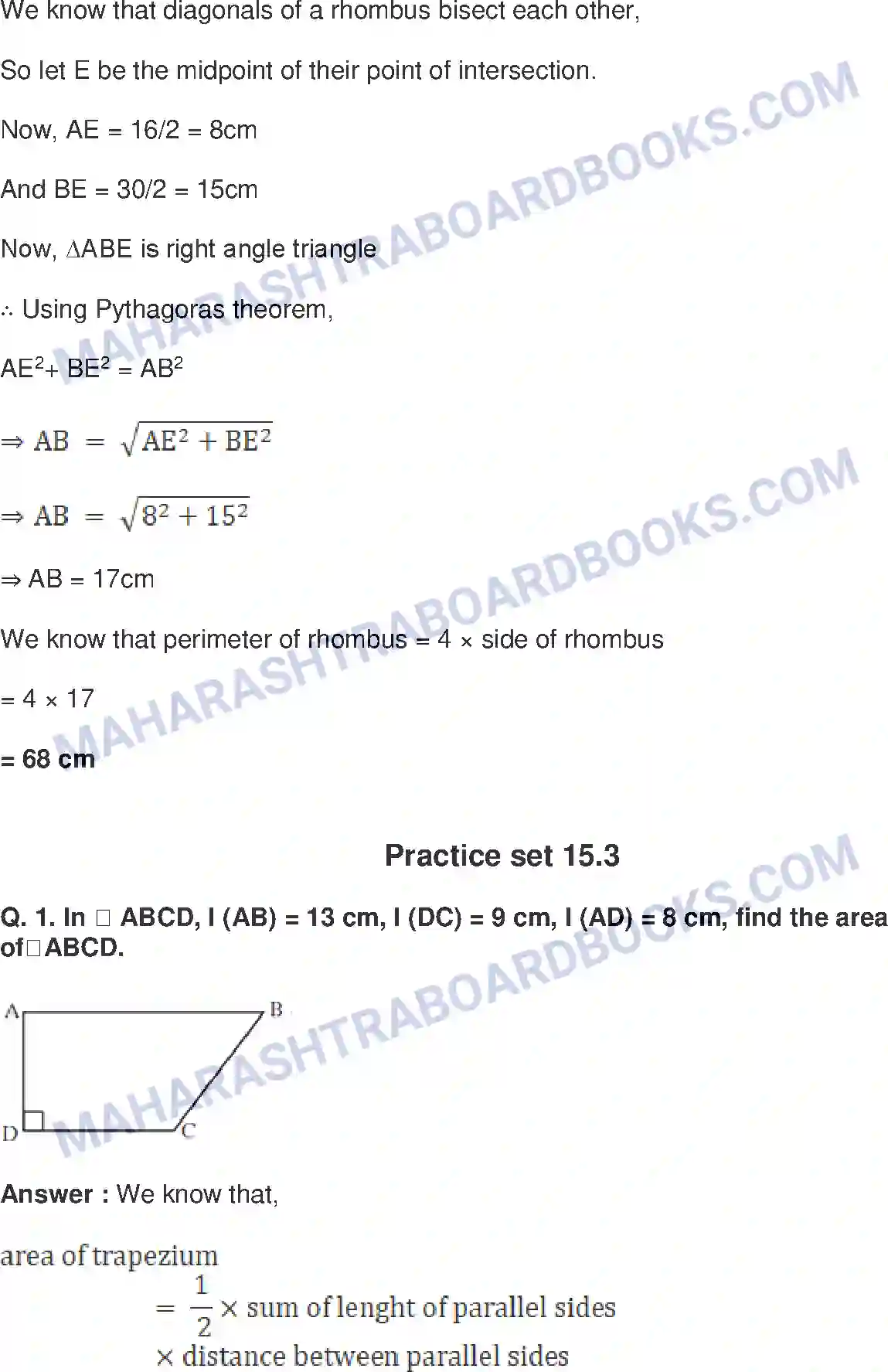 Maharashtra Board Solution Class-8 Mathematics+-+English+Medium Area Image 5