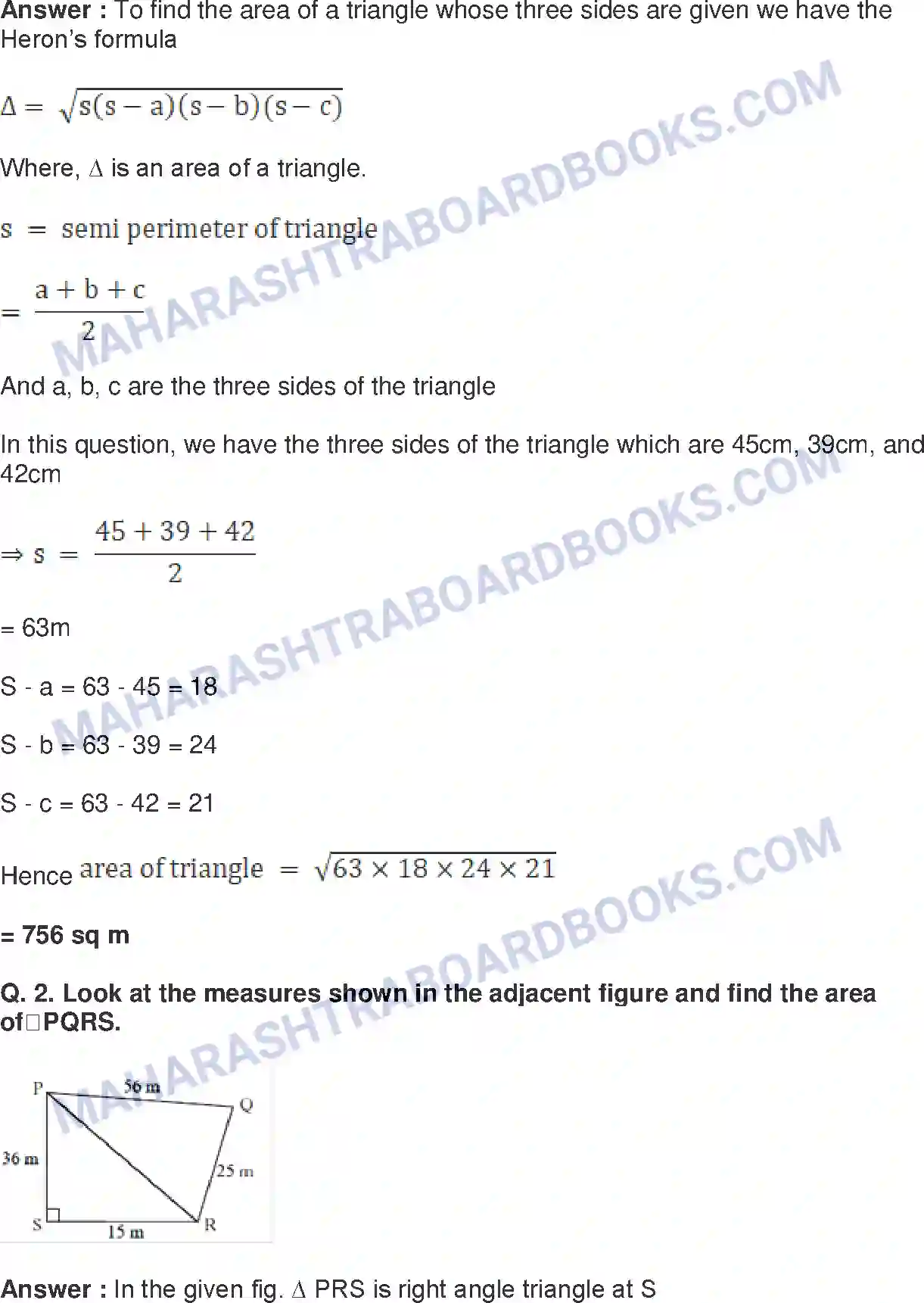 Maharashtra Board Solution Class-8 Mathematics+-+English+Medium Area Image 8