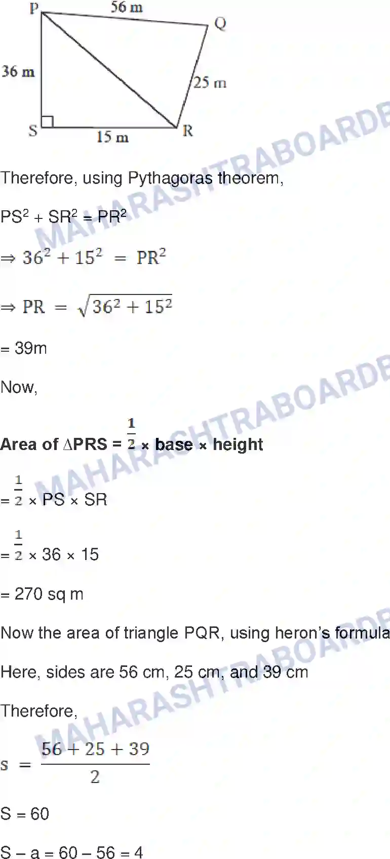 Maharashtra Board Solution Class-8 Mathematics+-+English+Medium Area Image 9