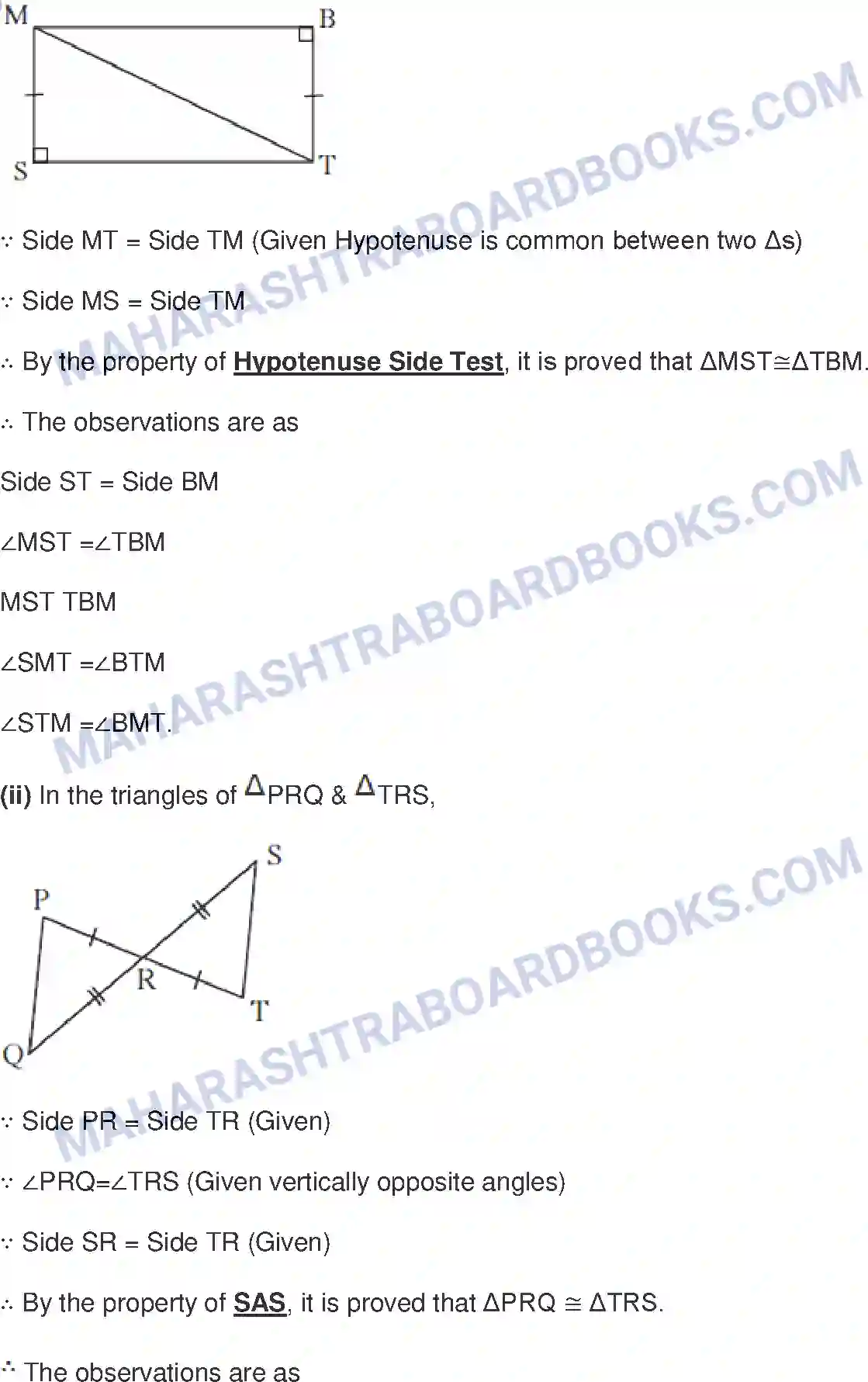 Maharashtra Board Solution Class-8 Mathematics+-+English+Medium Congruence of Triangles Image 4