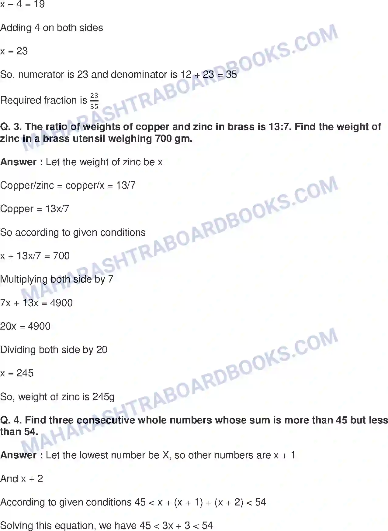 Maharashtra Board Solution Class-8 Mathematics+-+English+Medium Equations in One Variable Image 9