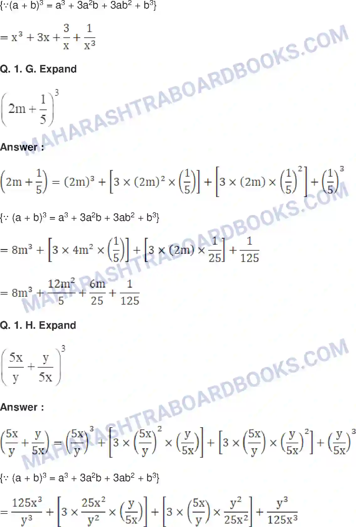 Maharashtra Board Solution Class-8 Mathematics+-+English+Medium Expansion Formulae Image 6