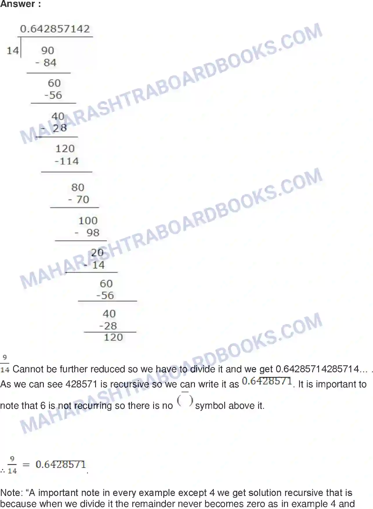 Maharashtra Board Solution Class-8 Mathematics+-+English+Medium Rational and Irrational Numbers Image 10
