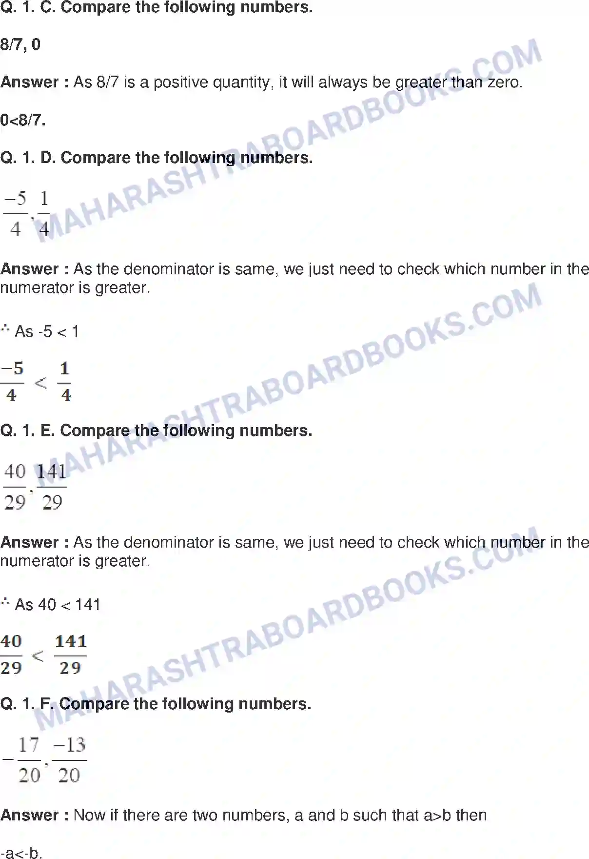 Maharashtra Board Solution Class-8 Mathematics+-+English+Medium Rational and Irrational Numbers Image 5