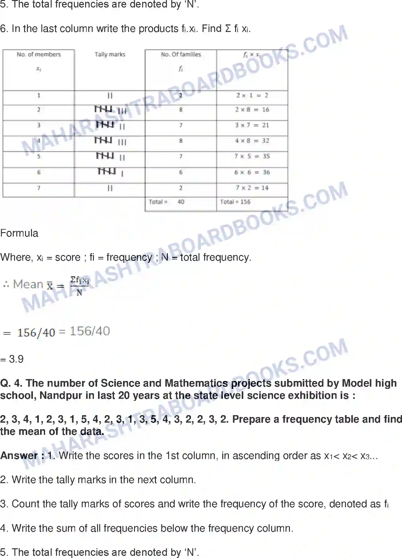 Maharashtra Board Solution Class-8 Mathematics+-+English+Medium Statistics Image 4