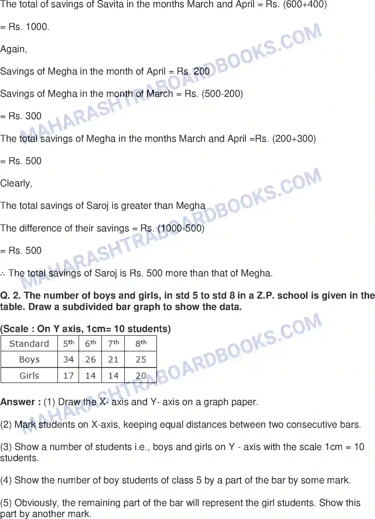 Maharashtra Board Solution Class-8 Mathematics+-+English+Medium Statistics Image 7