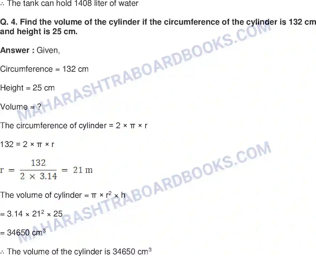 Maharashtra Board Solution Class-8 Mathematics+-+English+Medium Surface Area and Volume Image 10
